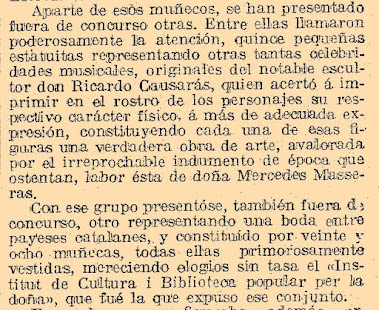 1919.- "Muñecas Músicales". Escultor Ricardo Causarás Casaña.