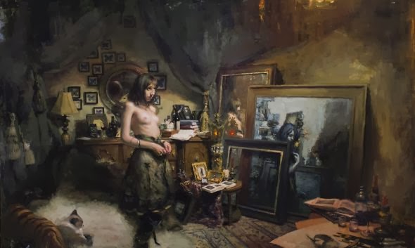 Jeremy Mann pinturas a óleo mulheres sensuais seminuas peitos