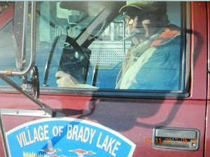 The Loco Hombre's grandpa Smokey Nemeth in the BLV dump truck.