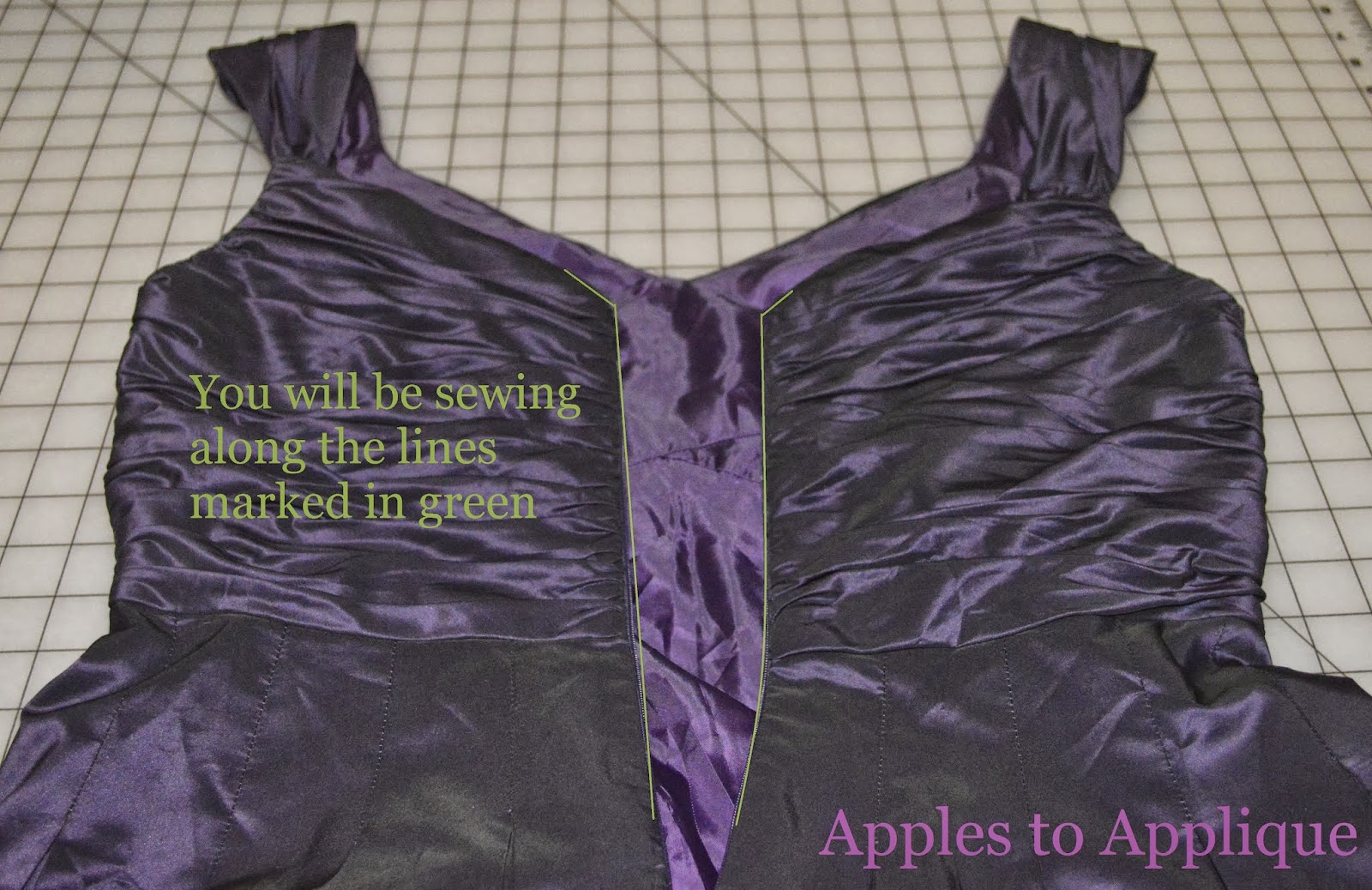 Apples to Applique DIY Corset Back