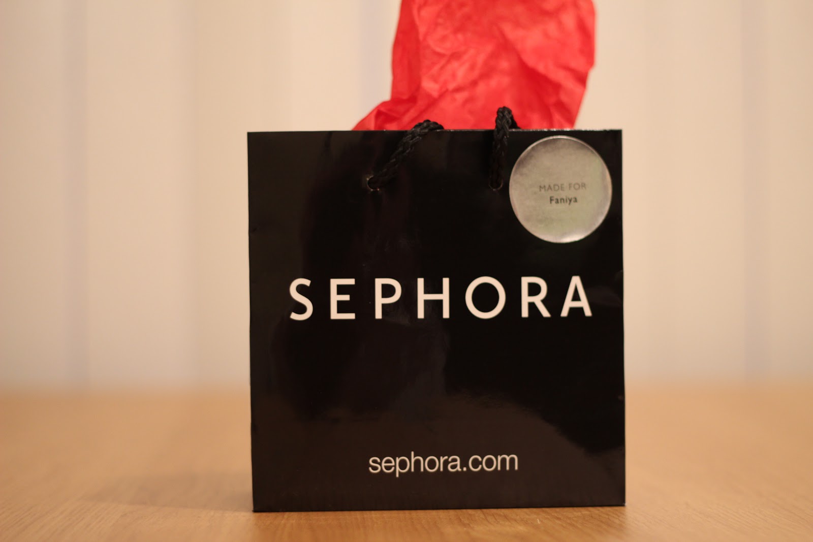 received a personalized gift bag with Sephora gift card in a pretty ...