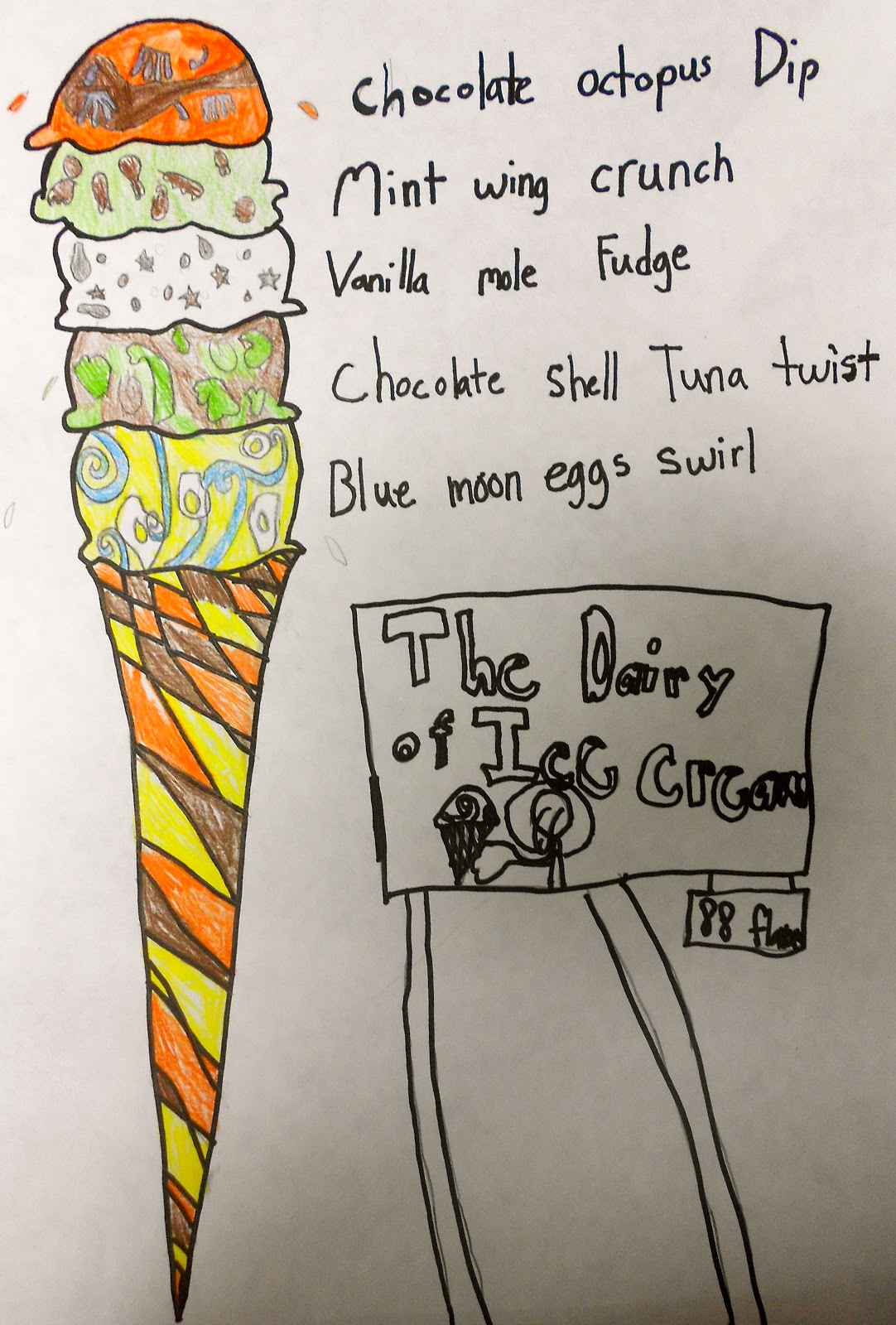 Art. Eat. Tie Dye. Repeat. 3rd Grade Ebenezer Bleezer's Ice Cream