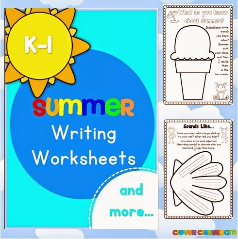 Summer Writing Worksheets K-1 - 73 pages