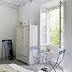 A cool white home with upcycled furniture