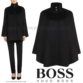 Queen Letizia Style  HUGO BOSS Capina Wool Cape 