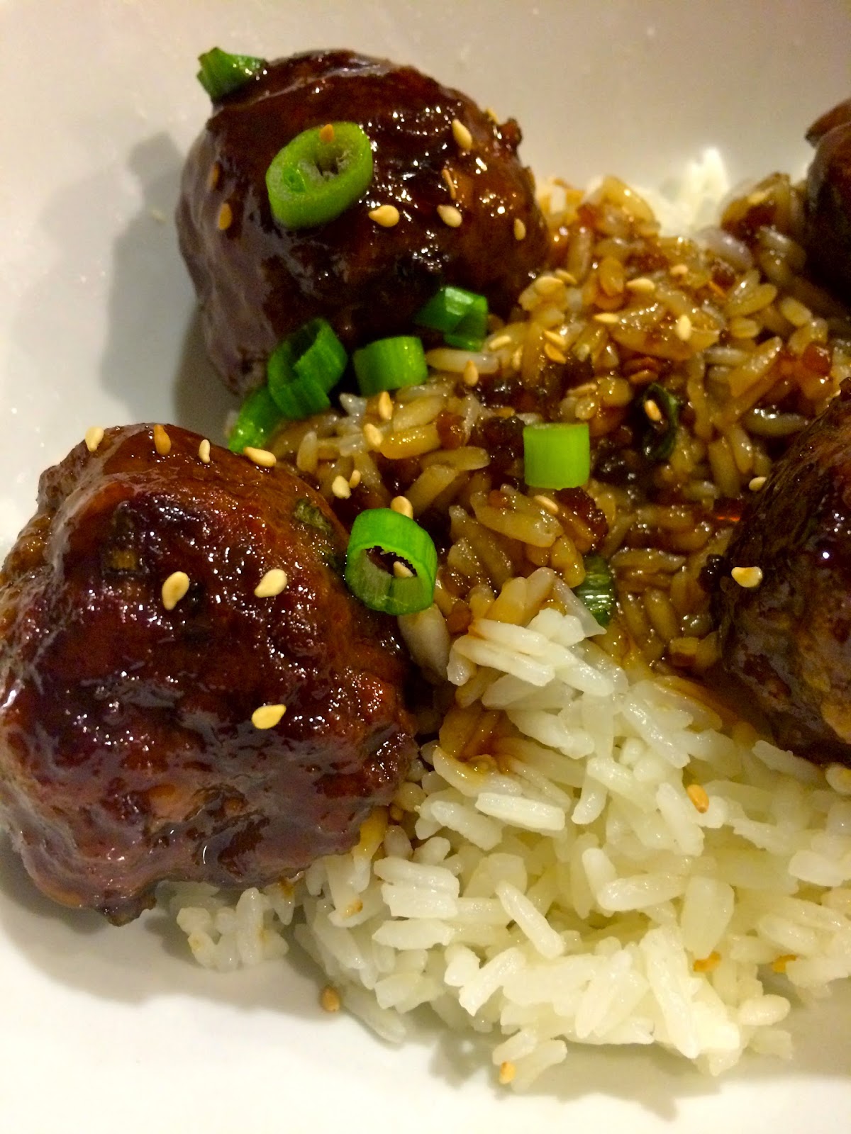 Kiss My Apron Hoisin Teriyaki Meatballs