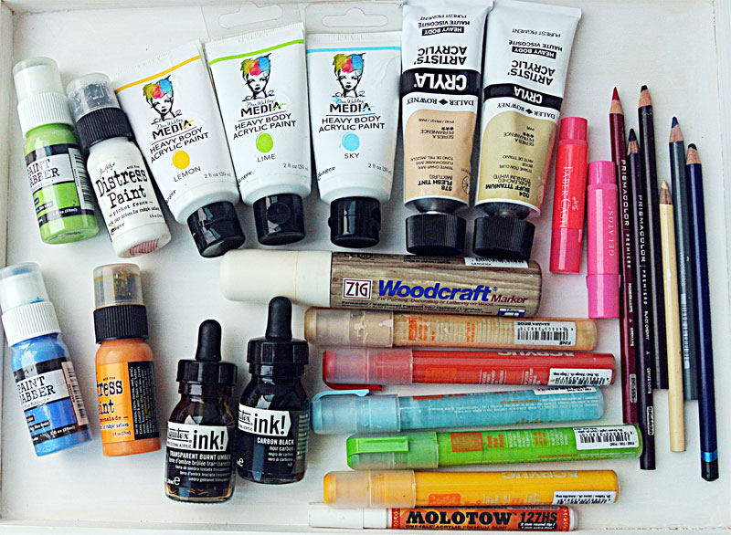 Do More With Less Why mixed media = many art supplies*winks*