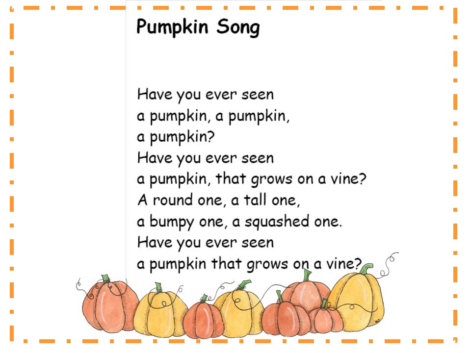 More Pumpkin Songs - Classroom Freebies