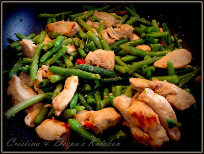 spicy chicken with green beans 6