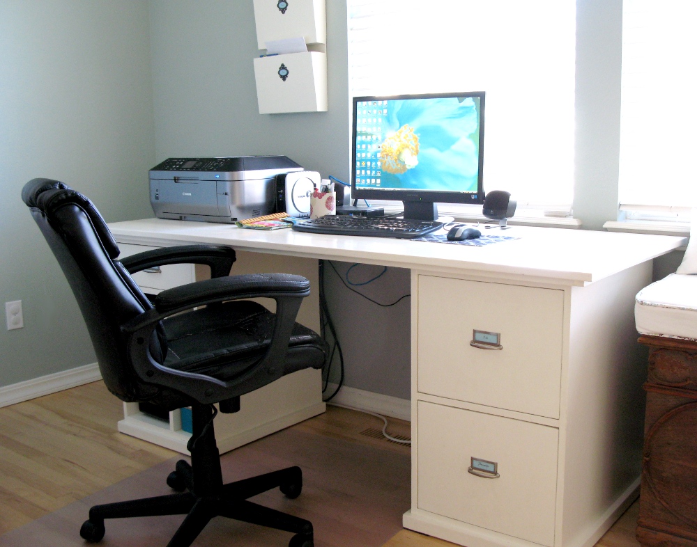 diy built in desk plans
