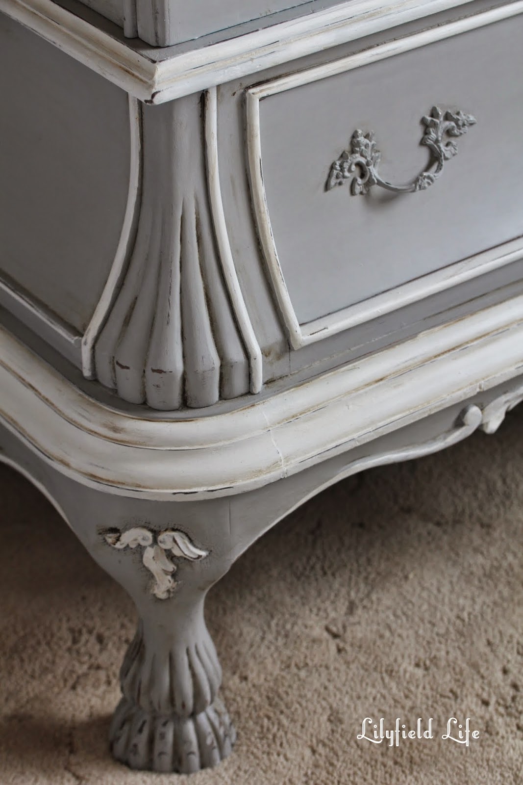 painted Tv cabinet French provincial style by Lilyfield Life