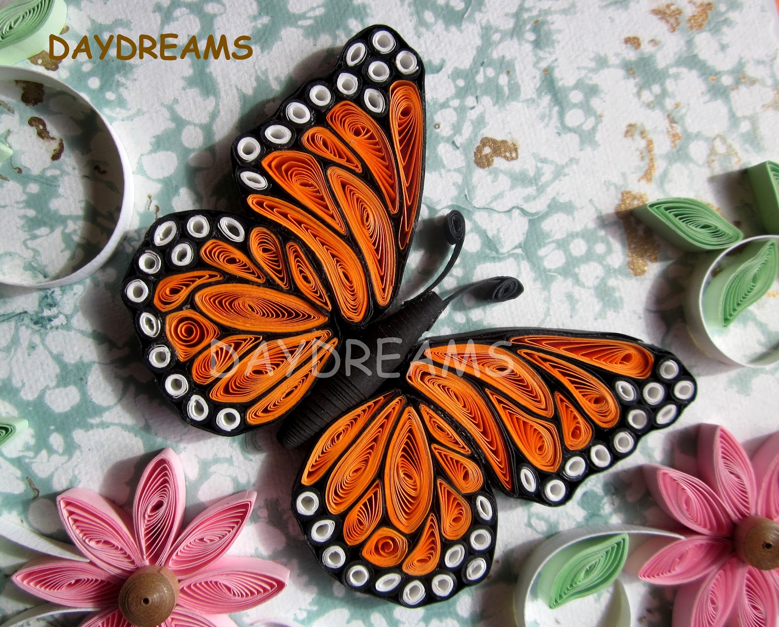 DAYDREAMS Quilled Monarch butterfly