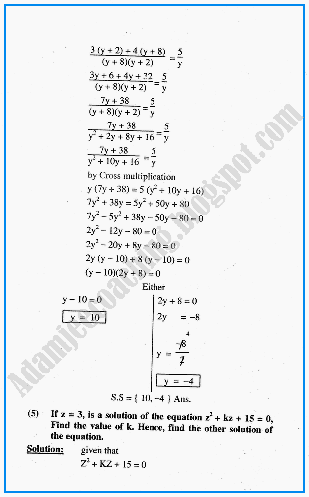 algebraic-sentences-question-answers-mathematics-10th