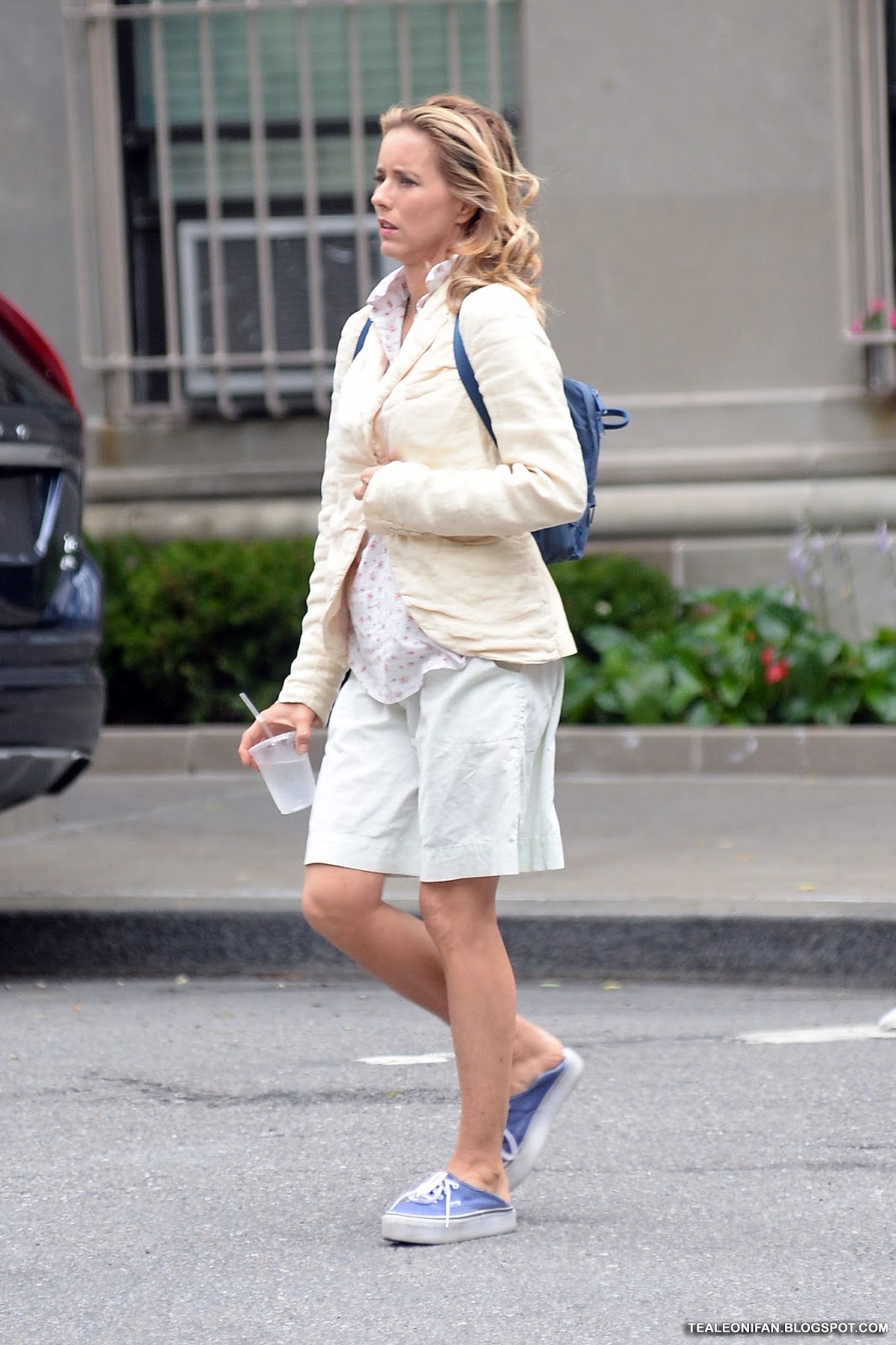 Téa Leoni walking to the set of Madam Secretary in NYC July 14, 2015