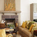 Brown And Mustard Yellow Living Room