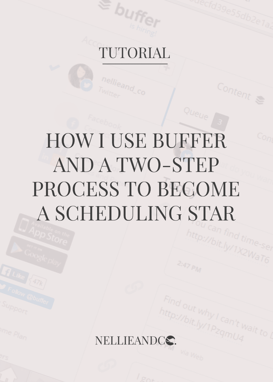 Scheduling posts can be a chore, so do yourself a favour and check out Buffer, a fantastic social media scheduling tool that allows you to prepare and plan your social media updates.