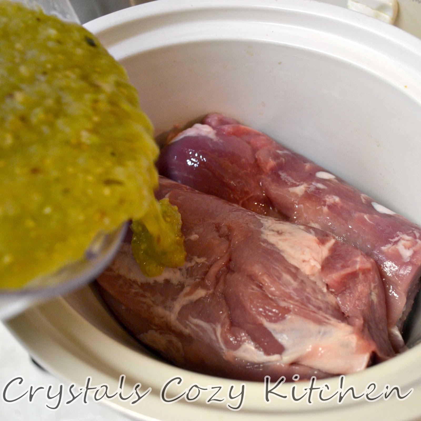 Crystal's Cozy Kitchen Salsa Verde Pork Loin Roast (Slow Cooker)