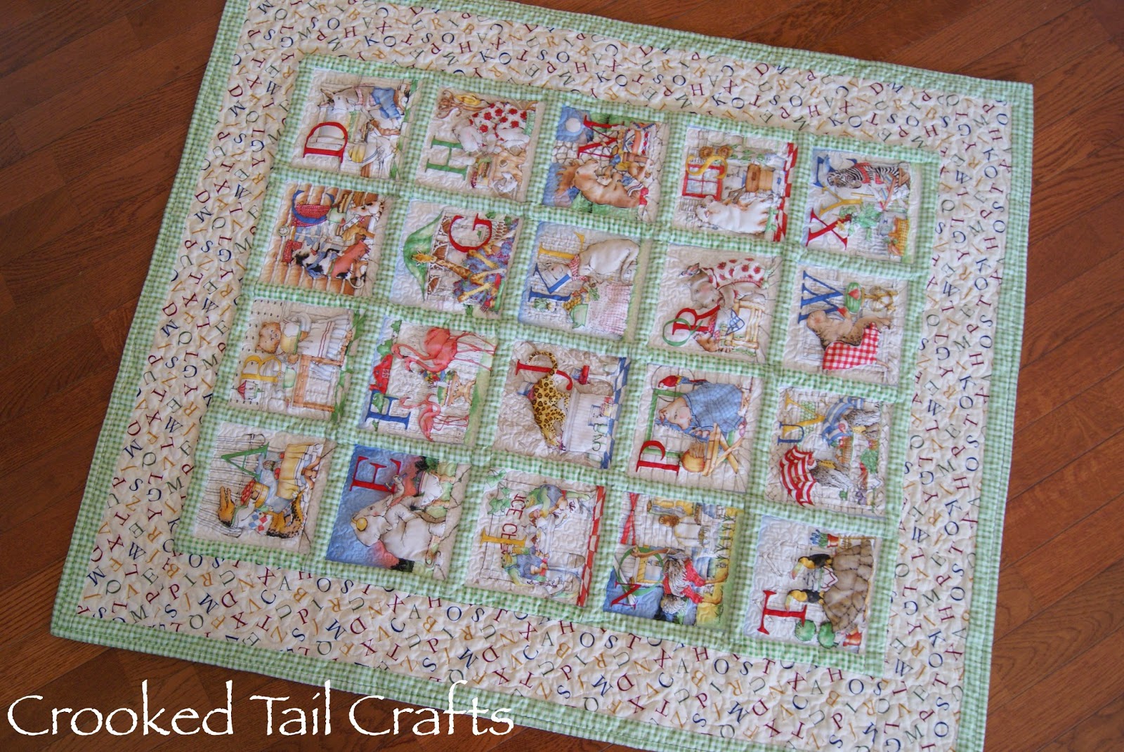 Crooked Tail Crafts Animal Alphabet Quilt