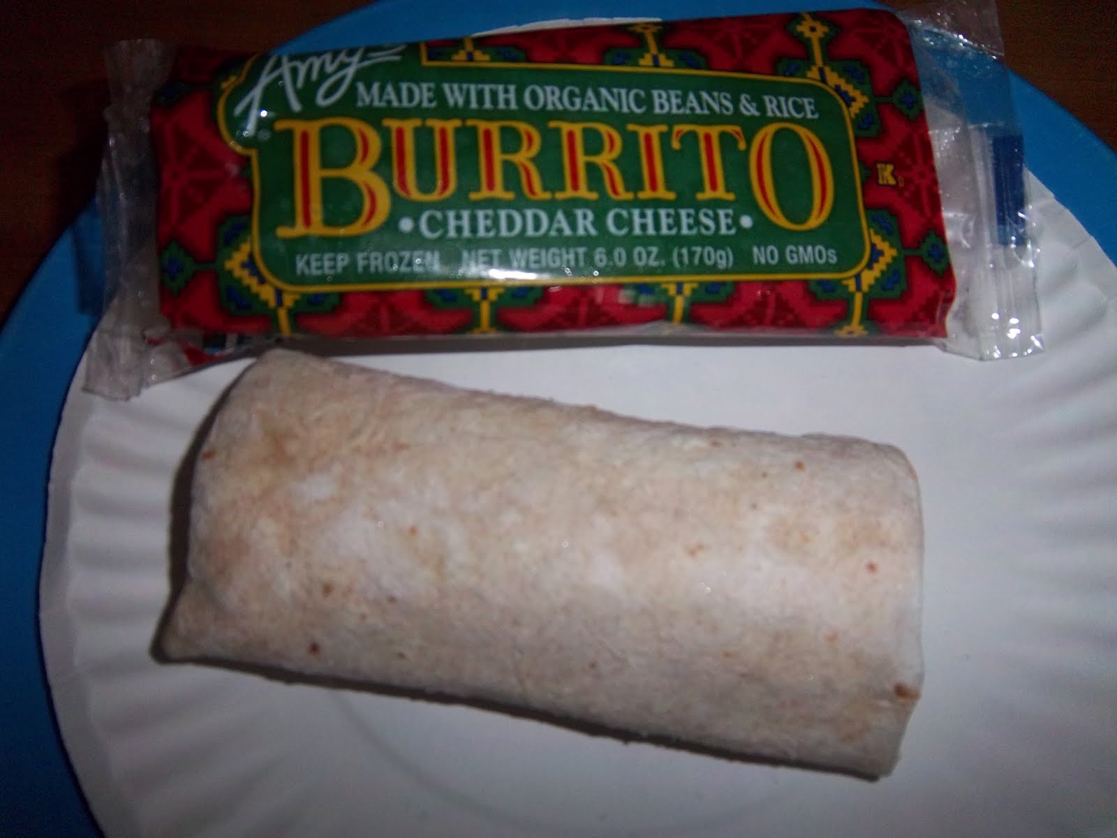 If You Give A Girl Chocolate Review Amy's Bean and Cheese Burrito