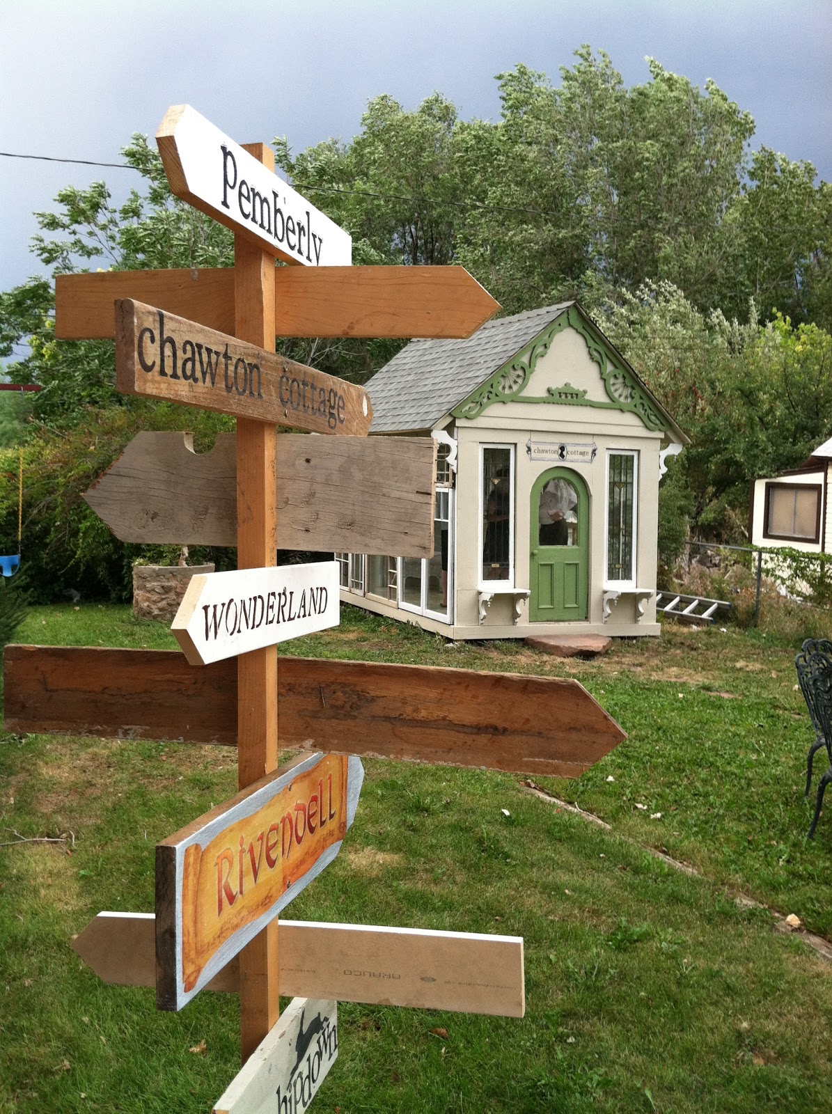 Pollyanna Reinvents Literary Garden Sign Post!
