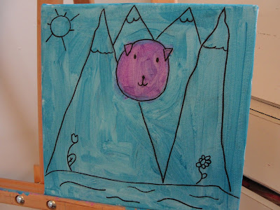 kids painting of dog