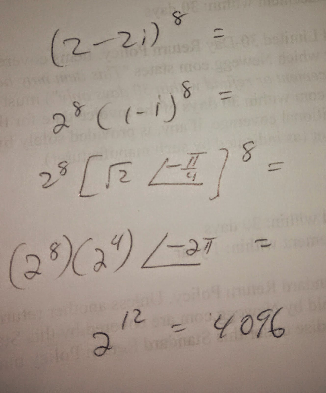 examples of math problems write 2 2i 8 in the standard form a bi a bi standard form
