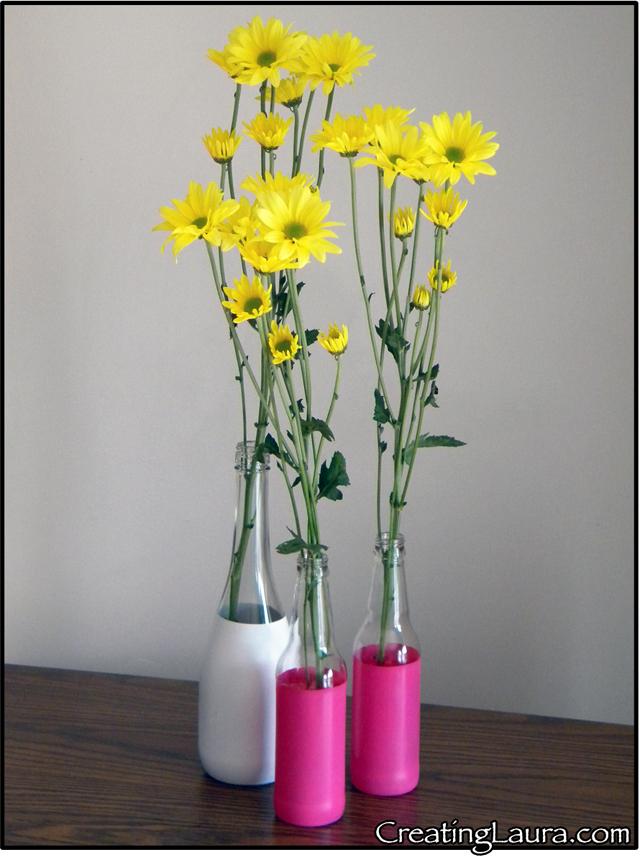 Creating Laura Painted Bottle Vases