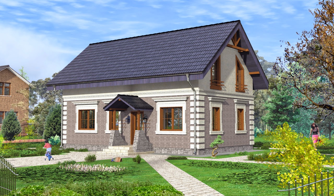 Проекты домов от Евгения Мороза: №084-02. Готовый проект дома с .
