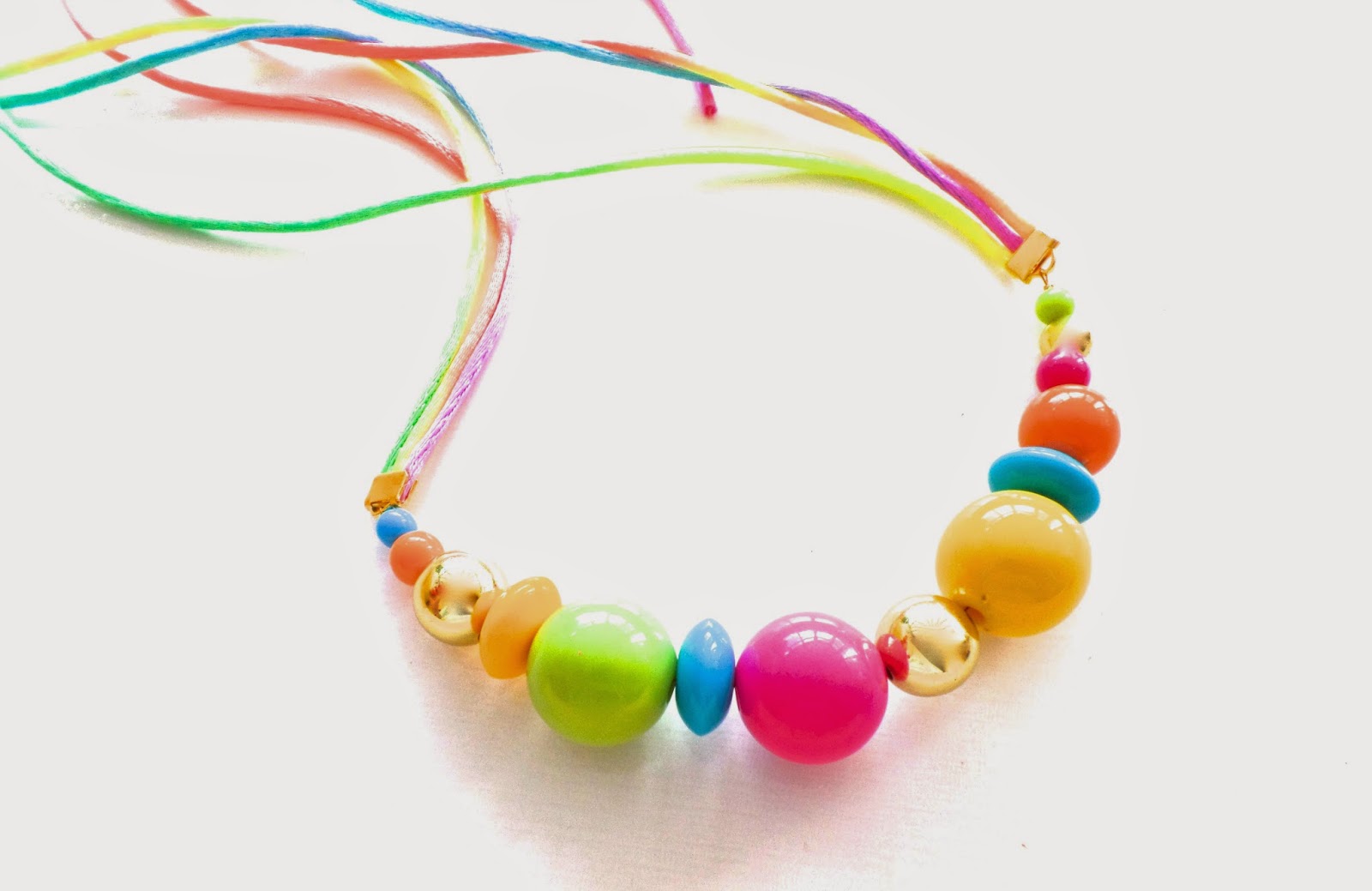 Addicted to Making Neon fingertips & funky necklaces...Part I