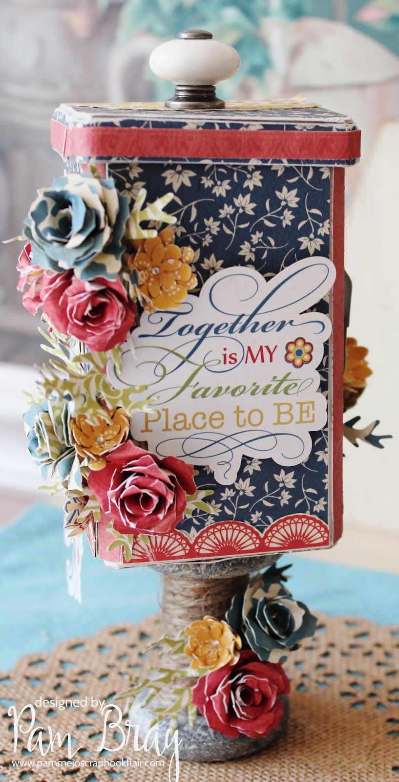 Pam Bray Designs A Girl with Flair "Together is my Favorite" Canister