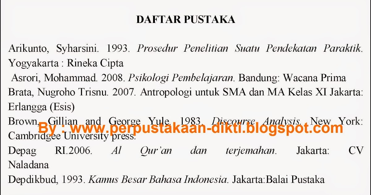 Panduan Cara Menulis Daftar Pustaka Skripsi dari Internet 2014