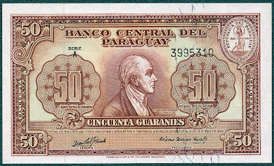 World paper money Currency Paraguay Guarani banknote cash
