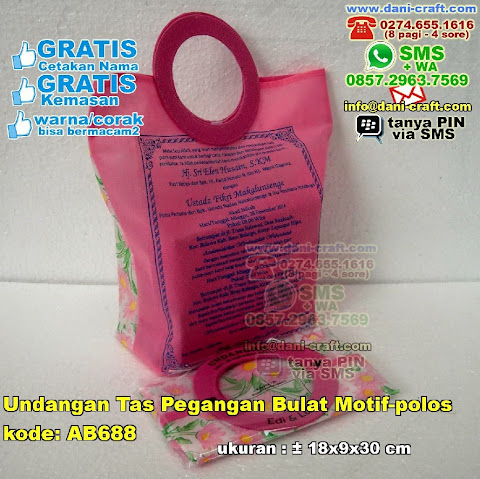 Undangan Tas Pegangan Bulat Motifpolos