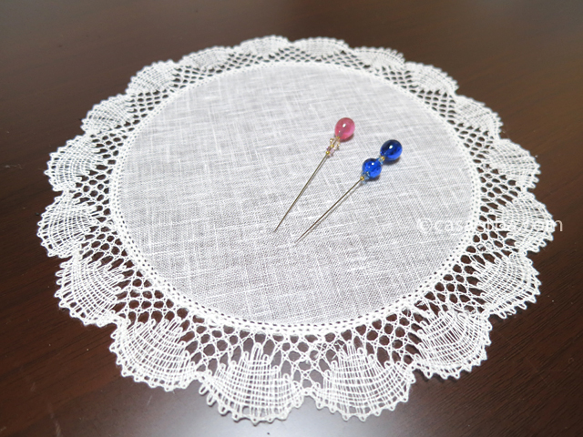 Bobbin Lace -Doily and Decoration Pin