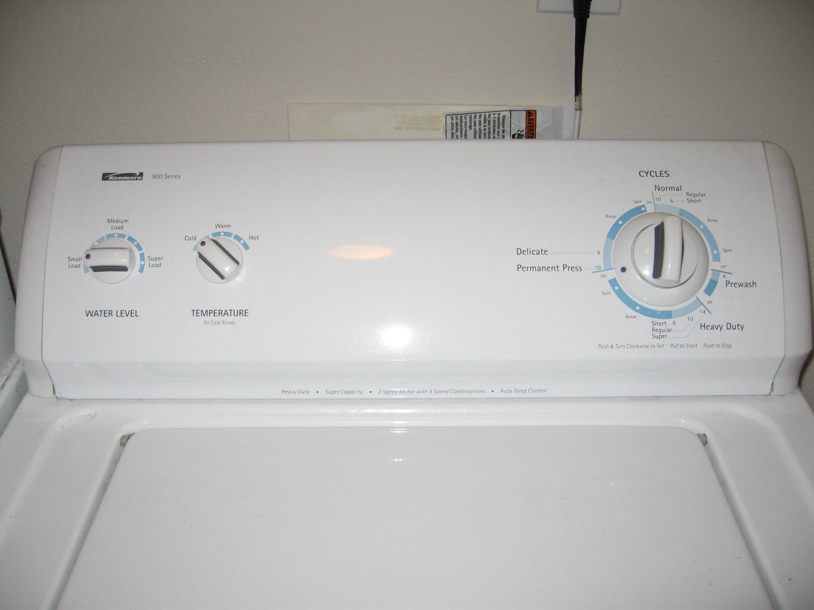 Parts Manual Kenmore Washer