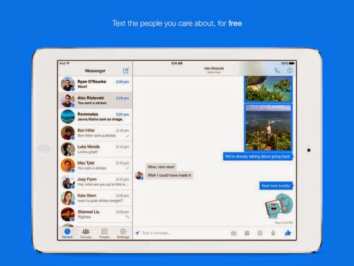 Facebook Messenger Now Available For Download For iPad