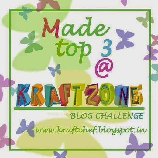 I made Top 3 at  kraftzone's "challenge # 9- Baby theme"