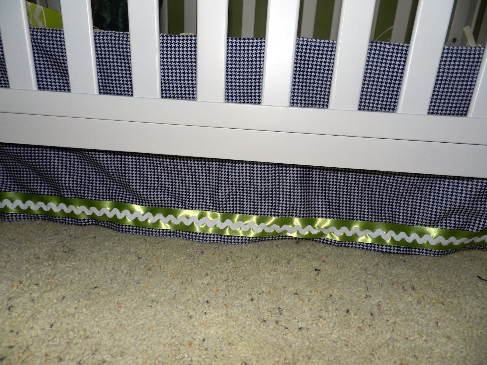 Brown Acre Nursery Part 2 Polka dot walls and crib skirt