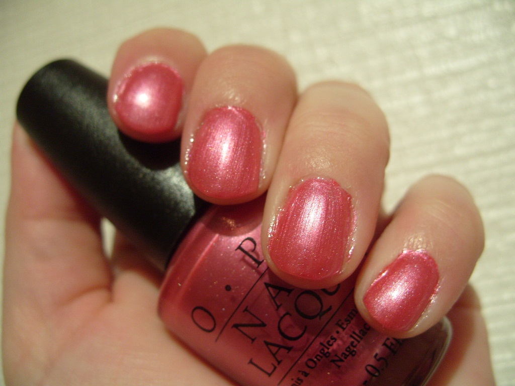 Pretty Perfect Beauty Pink October NOTD 1 OPI "Arose at dawn, broke