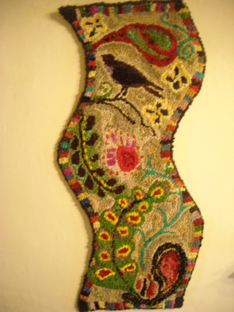 sue forey fibre art Hooked rag rugs