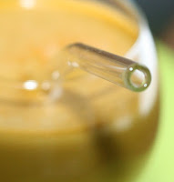 Glass straw from GlassDharma.com to reduce coffee tooth stains