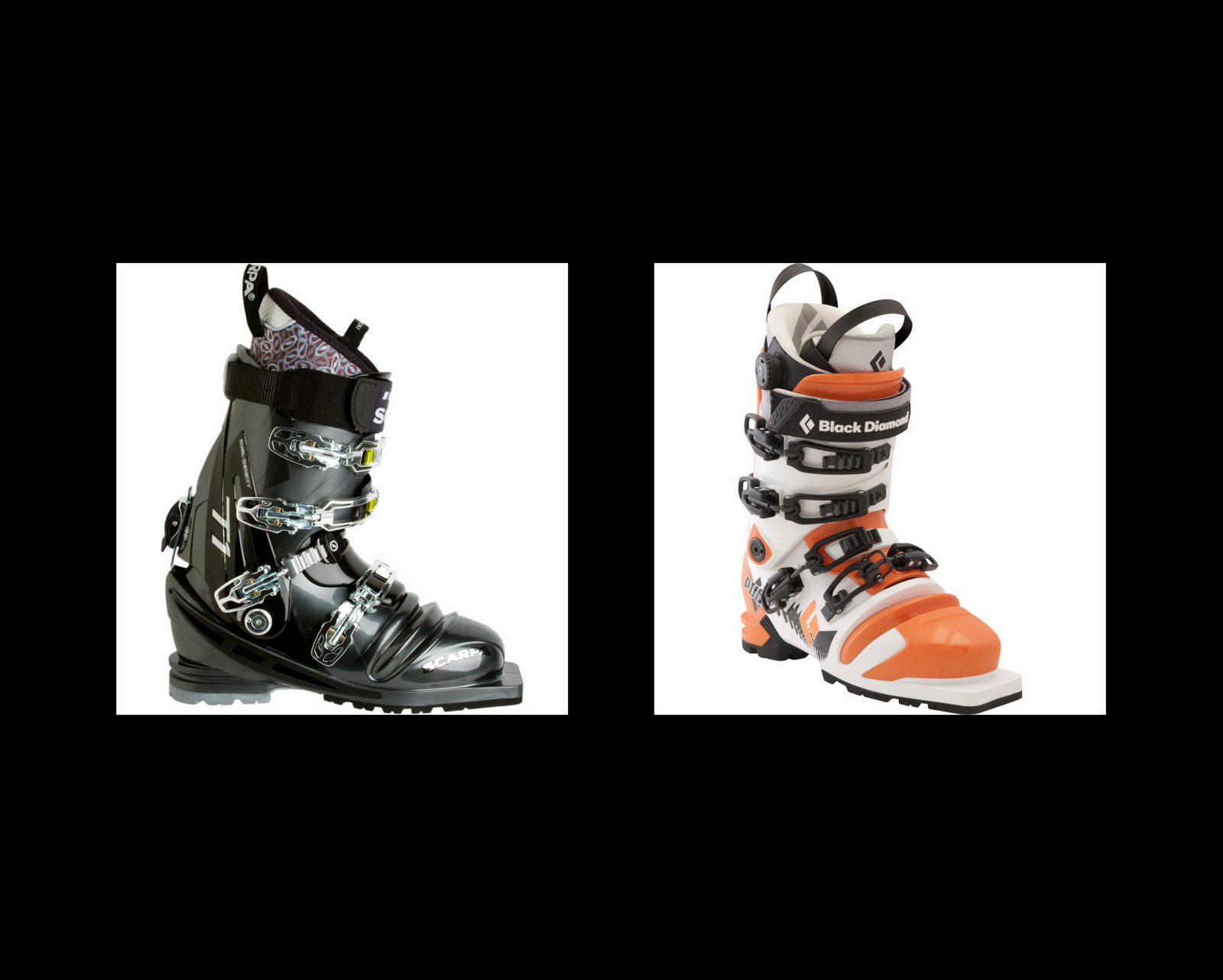 Black Diamond Push vs. Scarpa T1 Telemark Boots Global Alpine