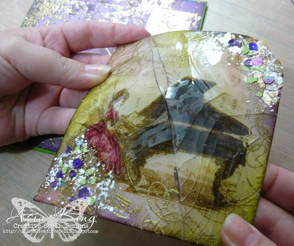 Vintage piano through broken glass Under a creative spell