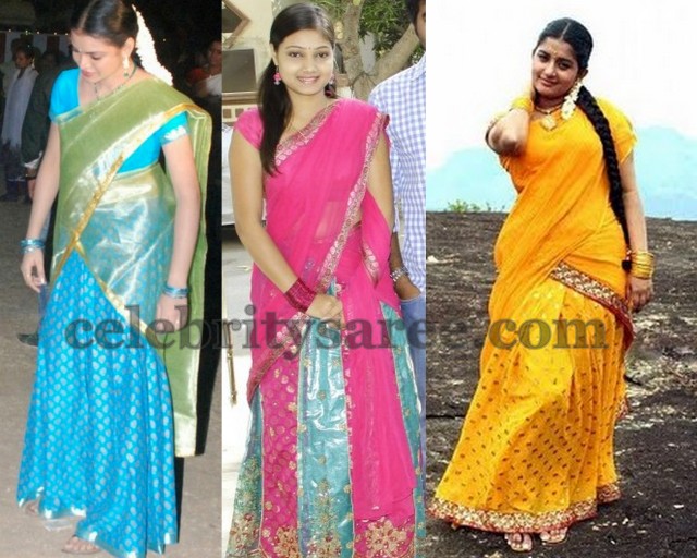 Tamil Actresses Half Sarees