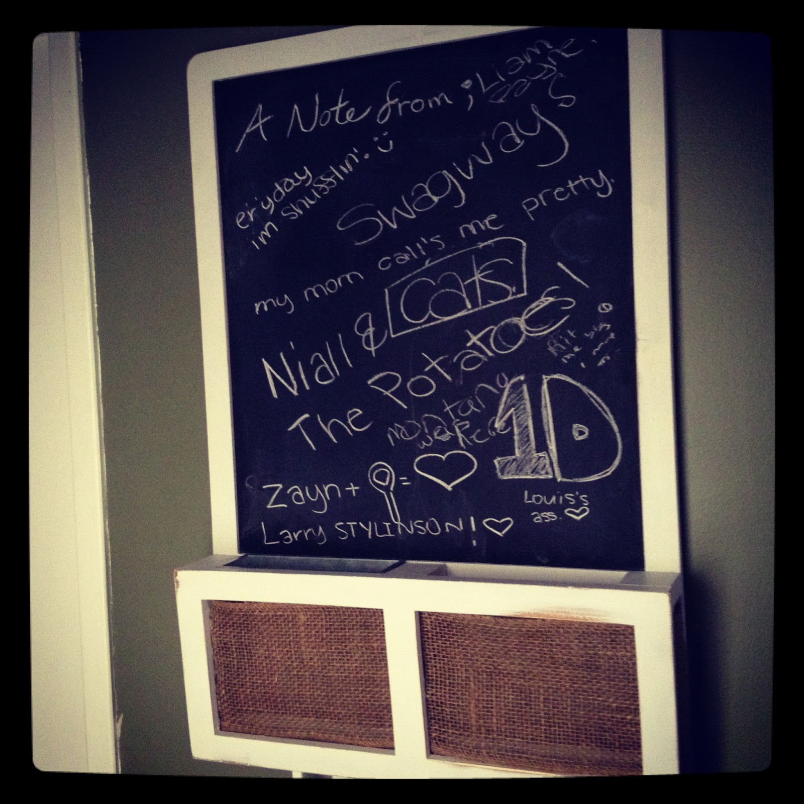 All About the Cozy Revamped Ikea Chalkboard
