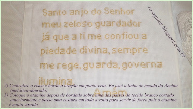 PAP e risco de almofada santo-anjo em ponto-cruz 