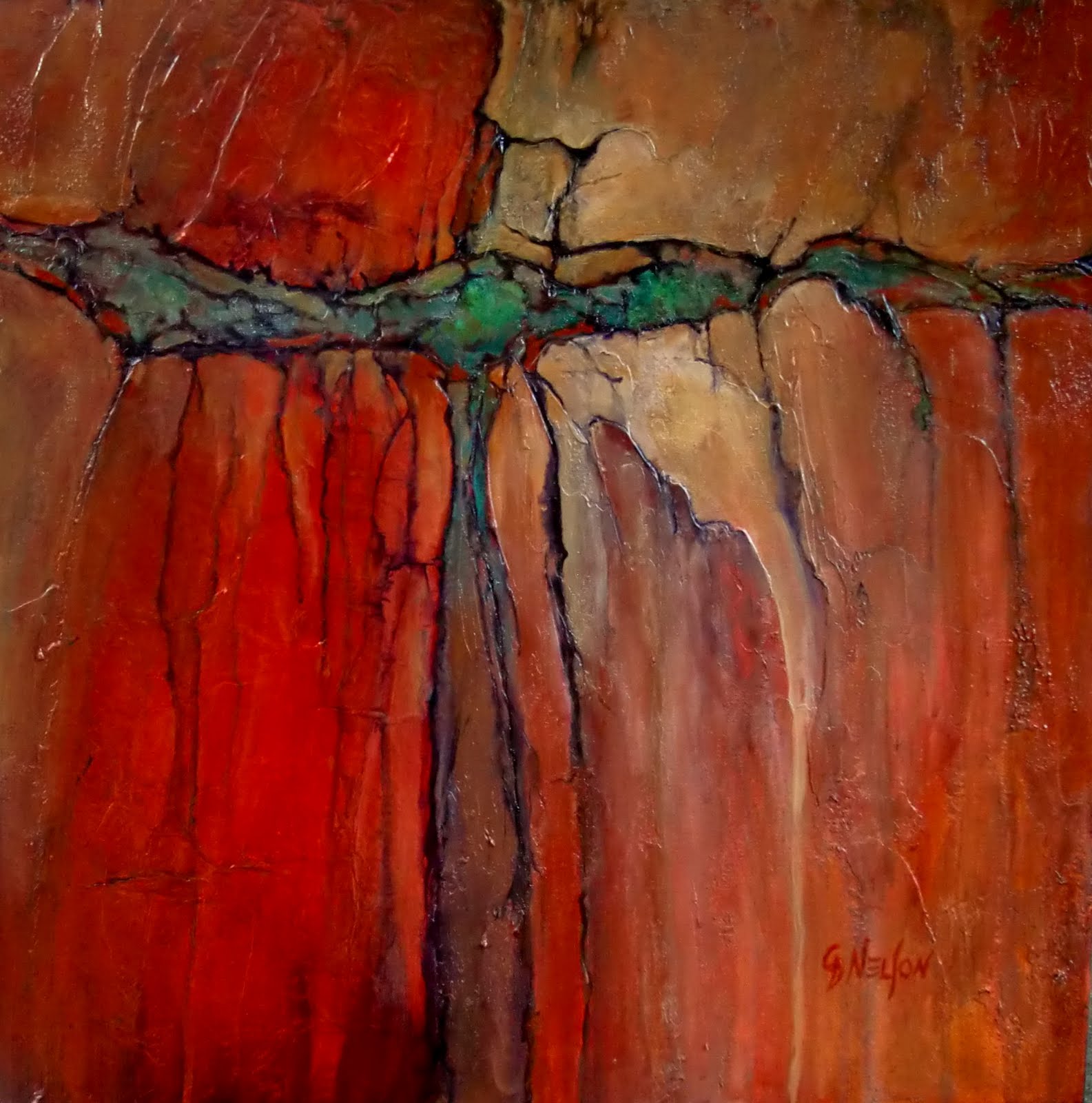 CAROL NELSON FINE ART BLOG "RADIANT" 11059, daily painter mixed media