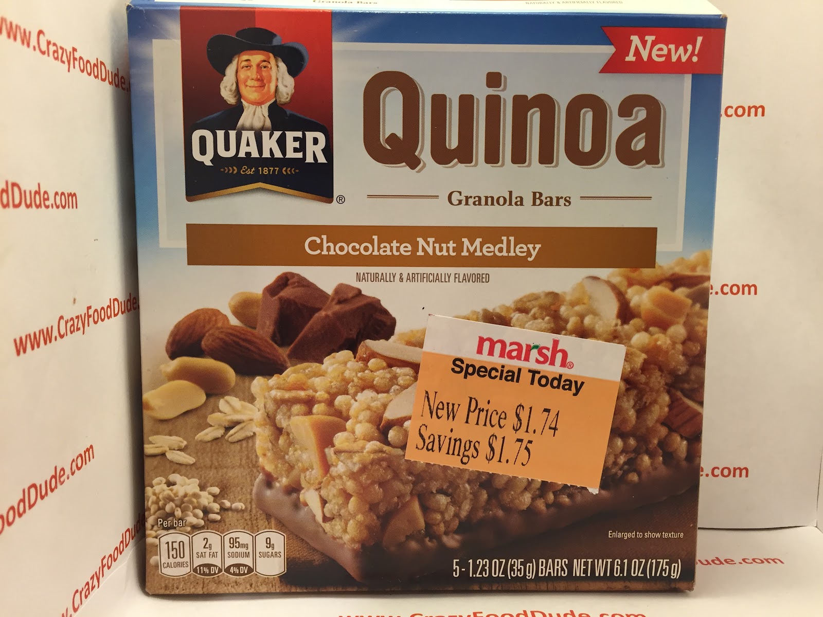 Crazy Food Dude Review Quaker Quinoa Chocolate Nut Medley Granola Bars