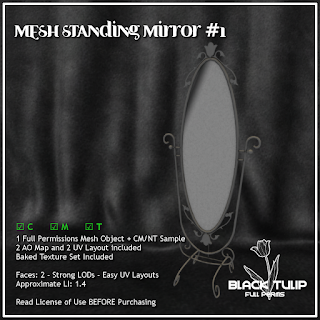 [Black Tulip] Mesh - Standing Mirror #1
