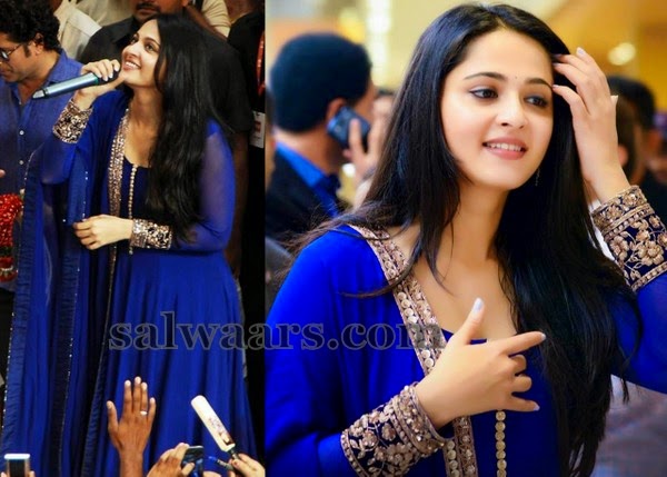 anushka shetty in anarkali dress